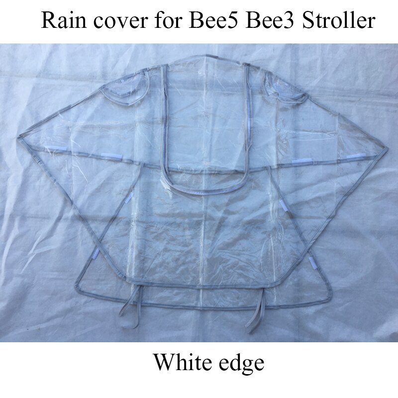 Bugaboo Bee 5 Raincoat Baby Stroller Accessories Rain Cover Waterproof Cover for Bugaboo Bee 3 Bee3 Bee5 Safety EVA Material: White edge