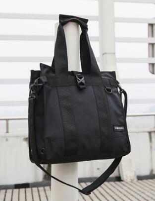 Di Modo coreano Breve Viaggio Degli Uomini Borse Da Viaggio di Affari Delle Donne di Viaggio Borse in Tessuto Casual Week-End Trainning sacchetto Nero Duffle Sacchetto di Mano: Black