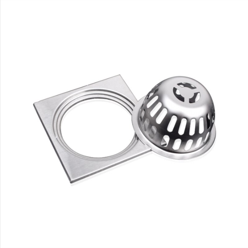 1 st Rvs Balkon Afvoerputje Vierkante Ronde Draad Tekening Rechte 90-110 Pijp Afvoerputje