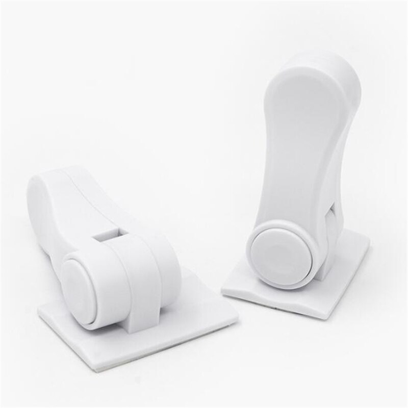 White Plastic Child Safe Security Window Door Sash Lock Safety Lever Handle Sweep Latch Hardware Locks