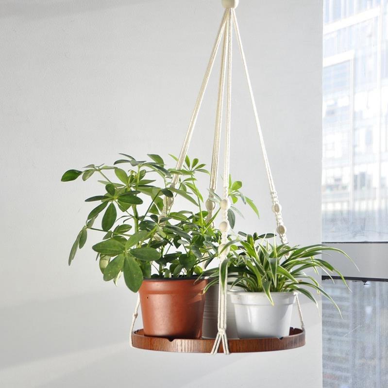 Macramé para planta-maceta colgante para interior-maceta decorativa para flores-decoración Bohemia para el hogar Boho, en caja, para Suc