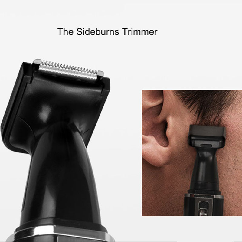 Kemei KM-6630 Electric Nose Hair Trimmer Multifunction 4 IN 1 Rechargeable Men's Trimmer Beard Sideburn Face Hair Trimmer