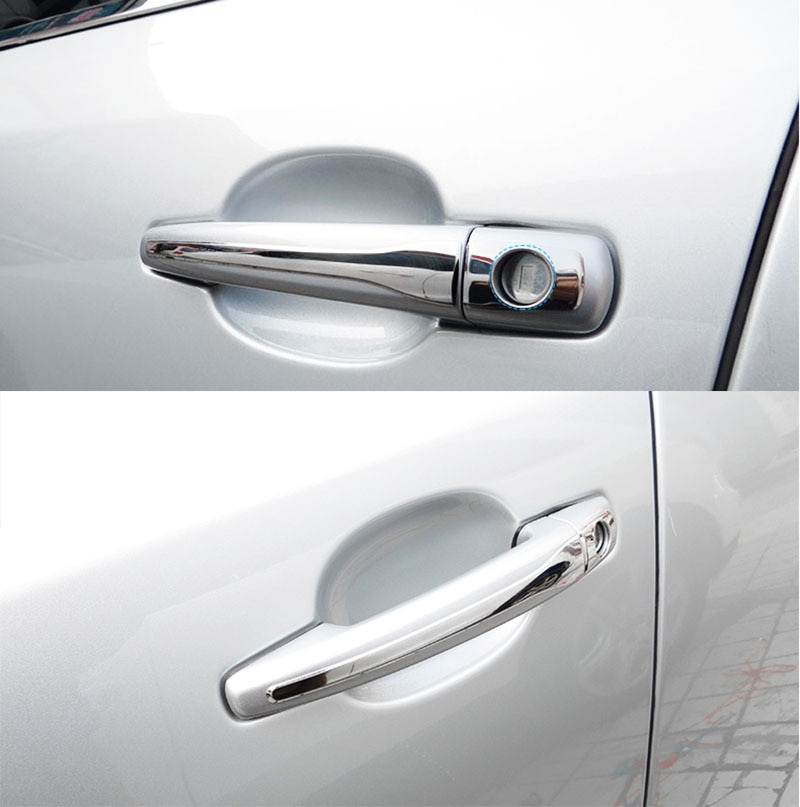 Fit Voor Peugeot 3008 207 308 407 Citroen C4 C6 Chrome Deurklink Cover Sierlijst Roestvrij Cap Bezel overlay Protector