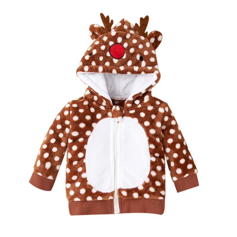 Kids Infant Baby Cute Long Sleeve Kawaii Hoodie Jacket Winter Warm Coat Zipper Outwear Warm 0-24M Boys Girls