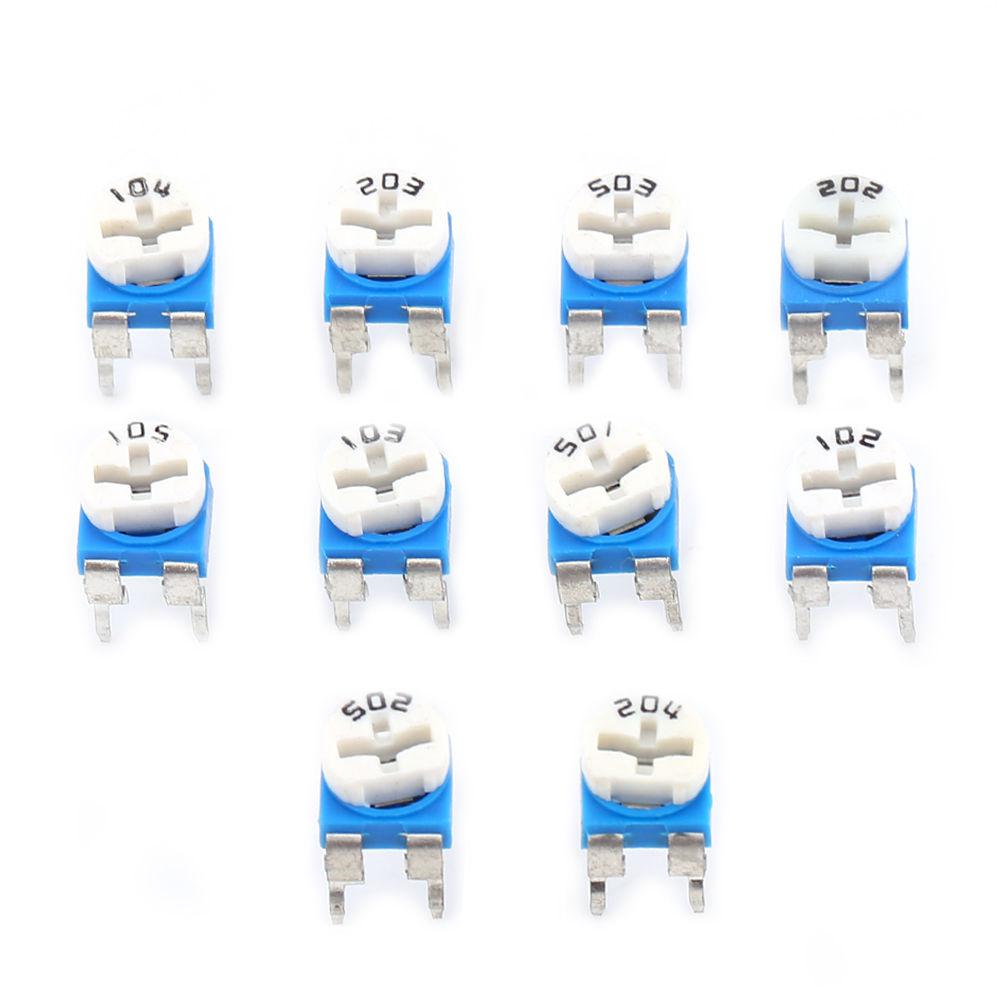 100 st 10- värde potentiometer variabelt motstånd sortiment låda kit  rm065