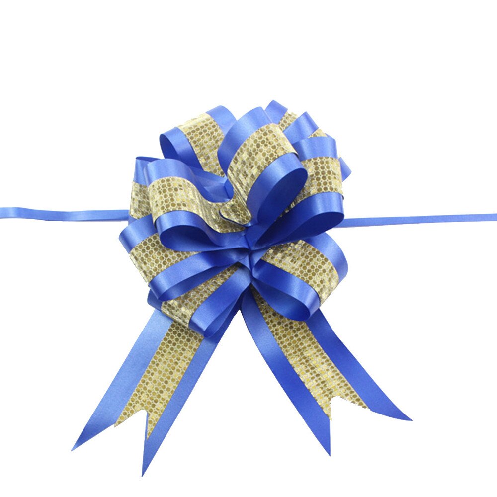 10pcs Bow Ribbon Wrapping Tie Ribbon Bow for Wedding Birthday (Pink)