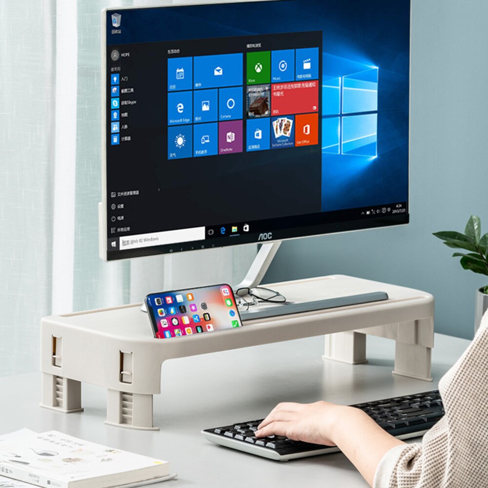 Computer Monitor Stand Multi-function Laptop Stand Desk PC Notebook Desktop Screen Riser LCD LED Monitor Stand Protect the neck