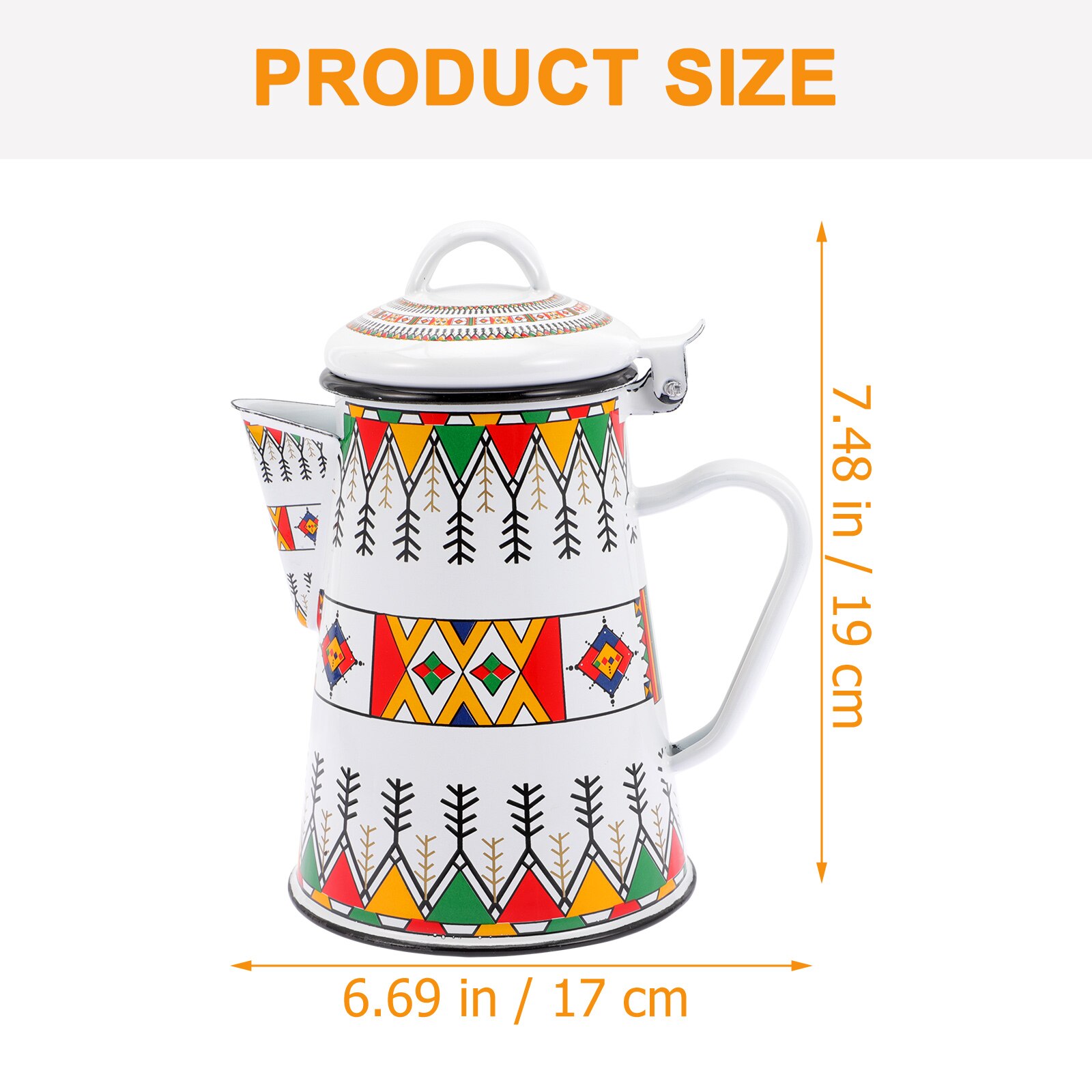 Enamel Coffee Pot Household Retro Coffee Pot Home Kitchen Supply