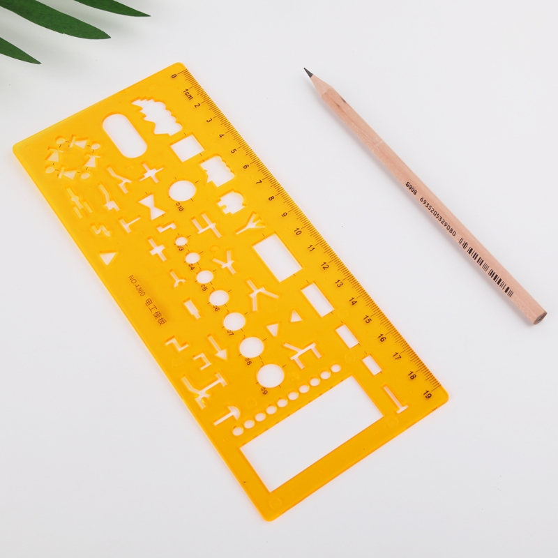 Architecture Building Drawing Template Ruler Stencil Measuring Tool Q6PA