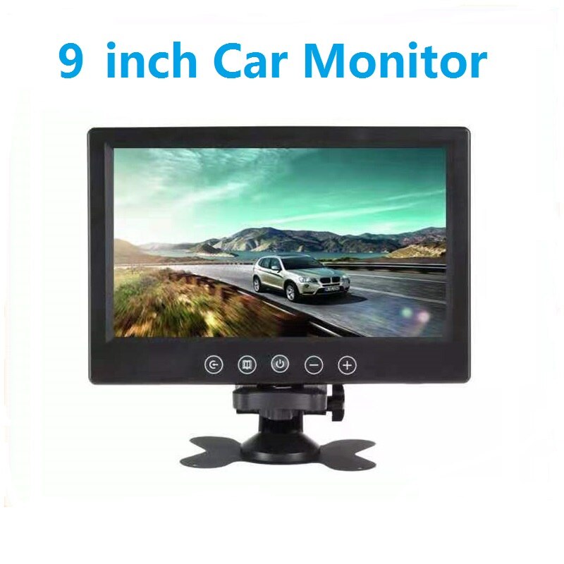 9 inch digitale Kleuren TFT LCD met 2 video-ingang lcd voor omkeren parking backup achteruitrijcamera