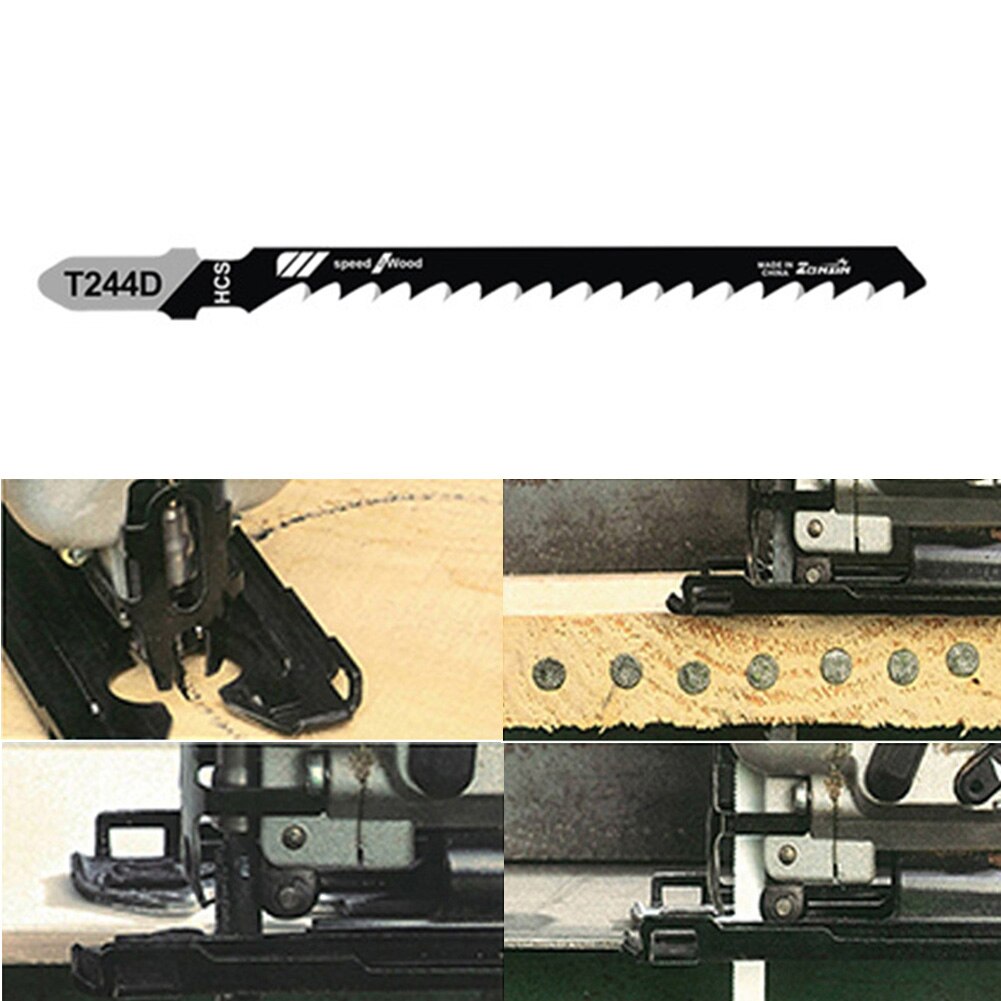 5pcs/Set HCS Jigsaw Blades For Fast Cutting Straight Wood Sheet Cutting 4 Mm Jig Saw Blade Tool Accessories