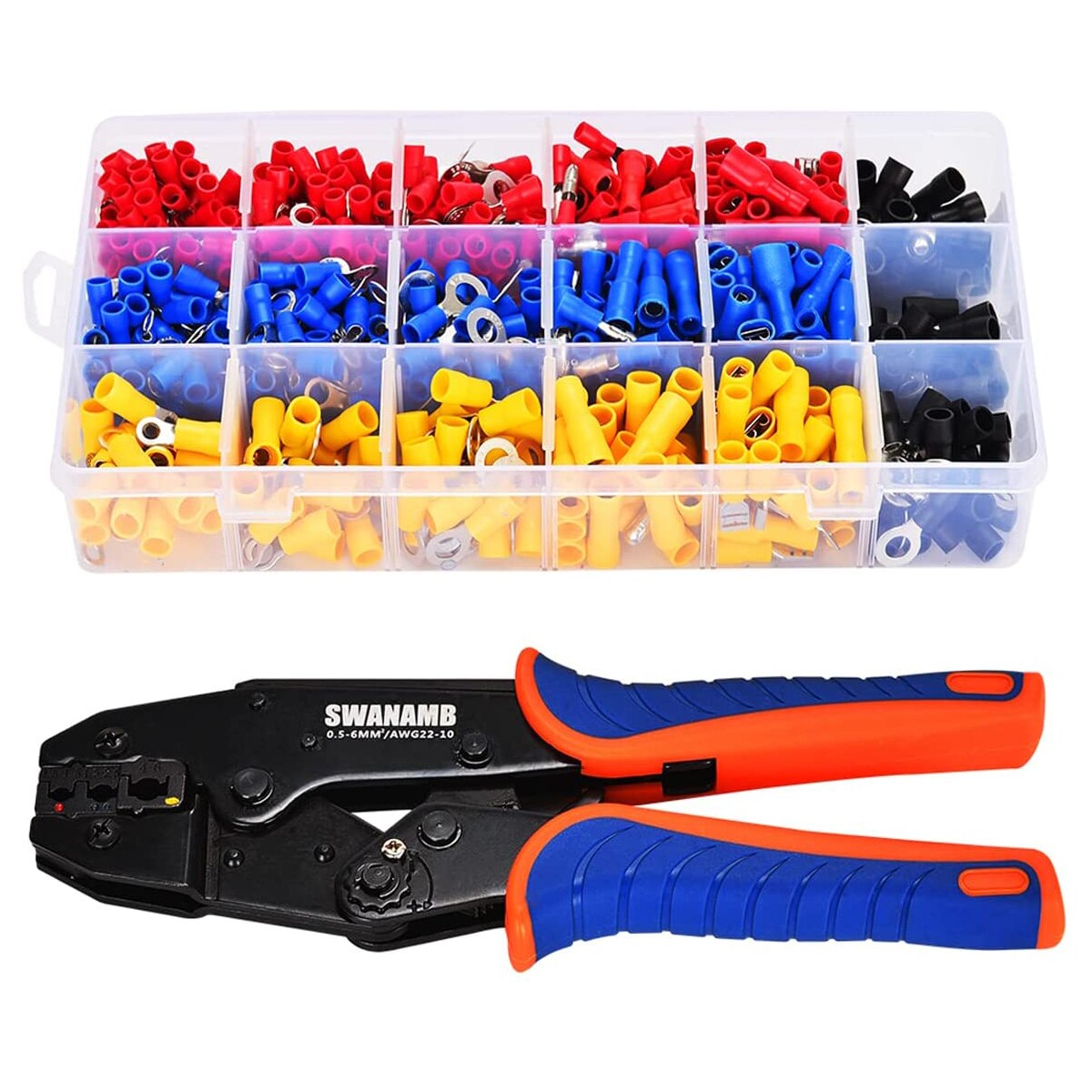 Ring Ratel Set Draad Terminals Krimptang Set, Geïsoleerde Ratel C... – Grandado
