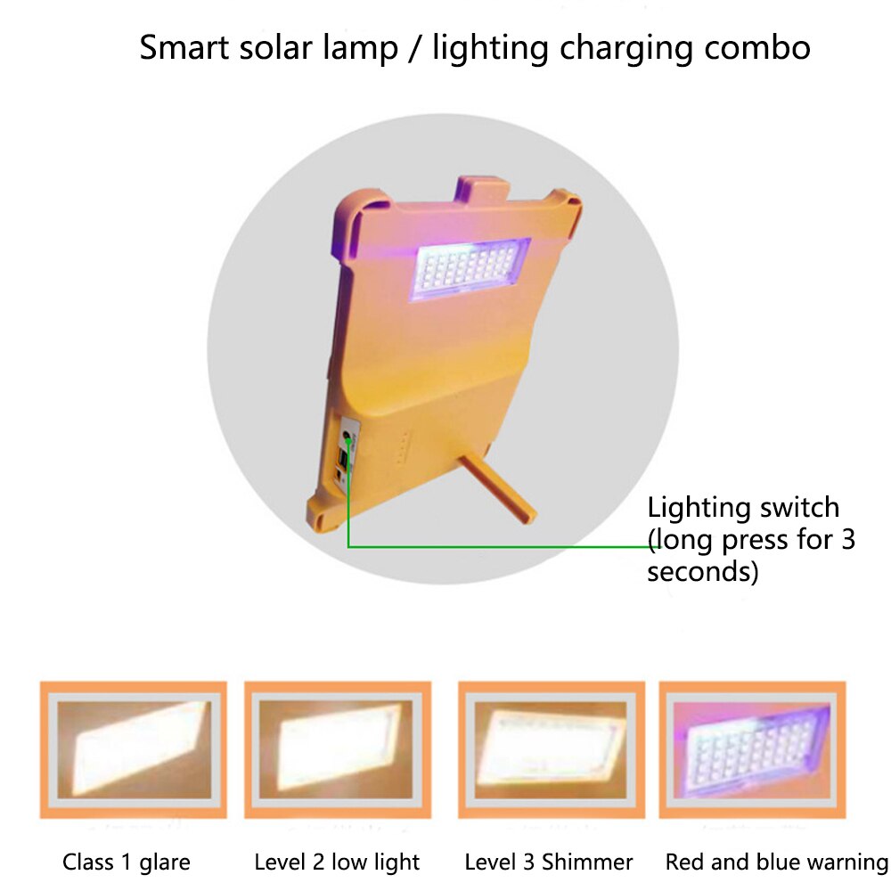 Draagbare Led Solar Power Light Led Oplaadbare Spotlight Led Verlichting Outdoor Camping Lampe Led Zaklamp