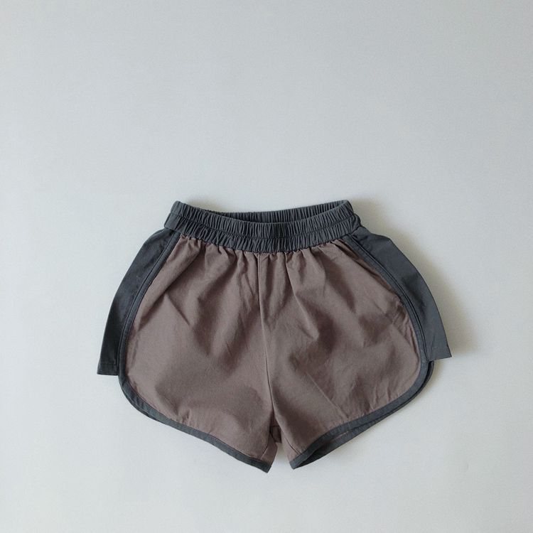 Estate New Baby Boy Girl Clothes moda bambino cuciture Casual pantaloncini di cotone pantaloni larghi traspiranti per bambini: Grey Mist Blue / 12M
