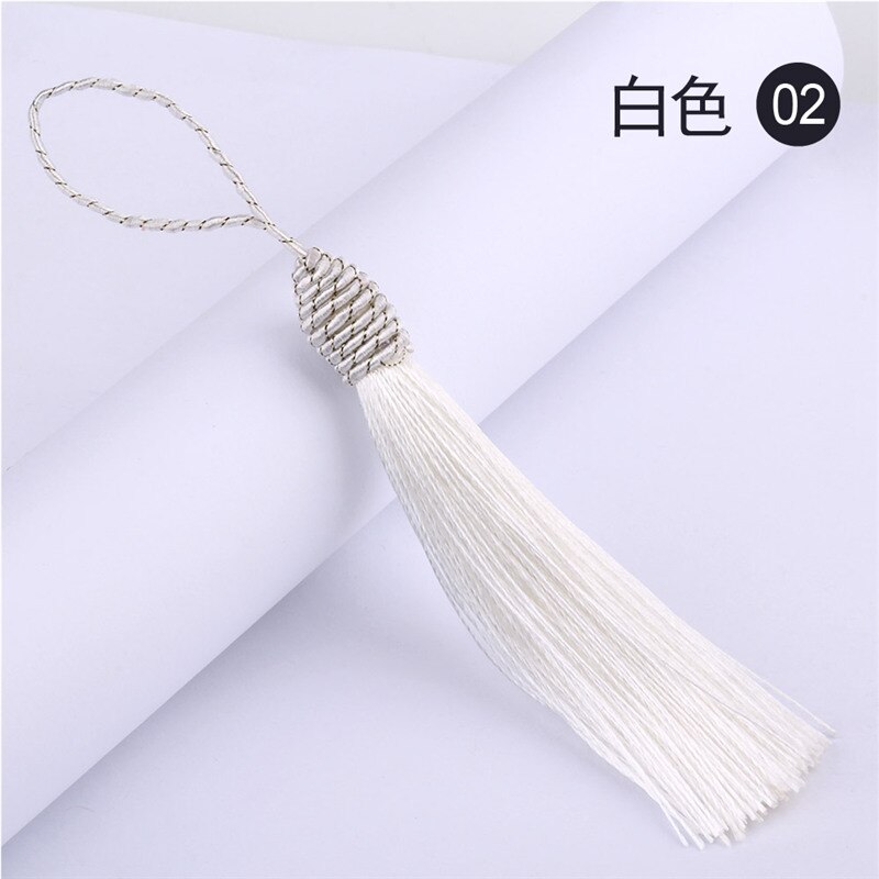 15cm Silk Tassel Fringe Sewing Bang Tassel Trim Key Tassels for Silk Tassels DIY Embellishment Curtain Accessories Parts: color 02