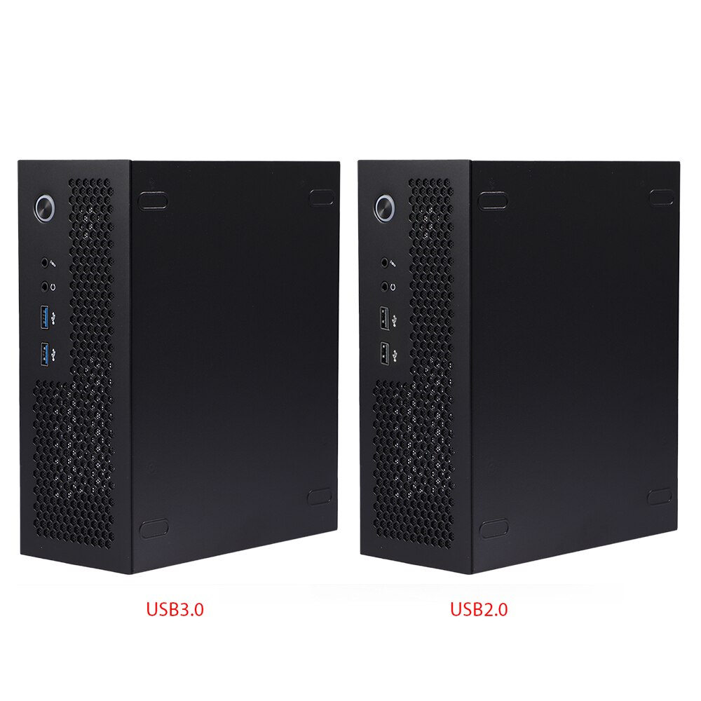 Funda de ordenador A09 HTPC para ordenador de escritorio, carcasa pequeña para placa base ITX, 1U/Flex, para juegos, para casa y oficina, USB3.0