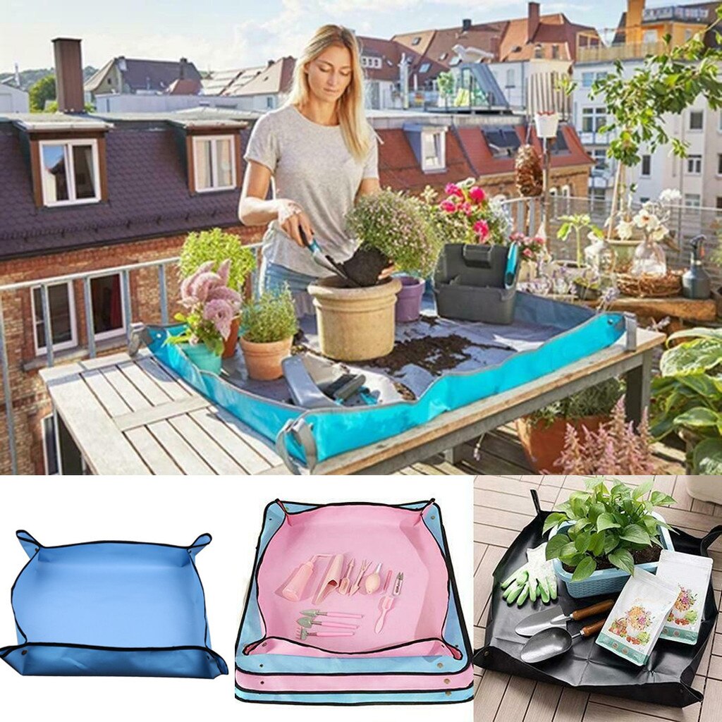Planting Mat Home Green Gardening Pad Plant Operation Pad Green Plant Balcony PE Gardening Mat Waterproof Flower Mat Garden Mat