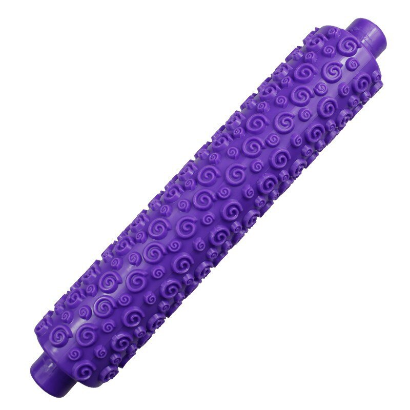 16 Patterns Plastic Non-Stick Embossed Rolling Pin Flower Textured Embossed Roller Mold DIY Baking Fondant Cake Decoration Tools: L