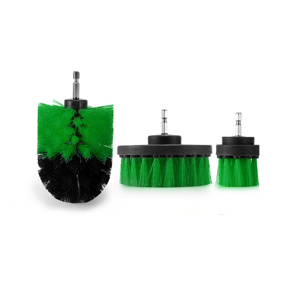 3pcs Power Scrubber Brush Set For Bathroom Drill Scrubber Brush For Cleaning Cordless Drill Attachment Kit Power Scrub Brush: green