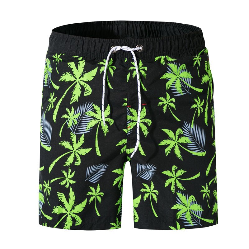 Plavky-Bermudas de secado rápido para hombre, pantalones cortos de playa para Surf, bañadores de natación, pantalones cortos de tabla de malla: Negro / XL