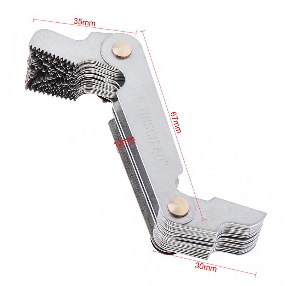 60 Degree Whitworth Metric Inch Thread Plug Gauge Gear Tooth Screw Pitch Gauges Measuring Carbon Steel For Measuring Tool