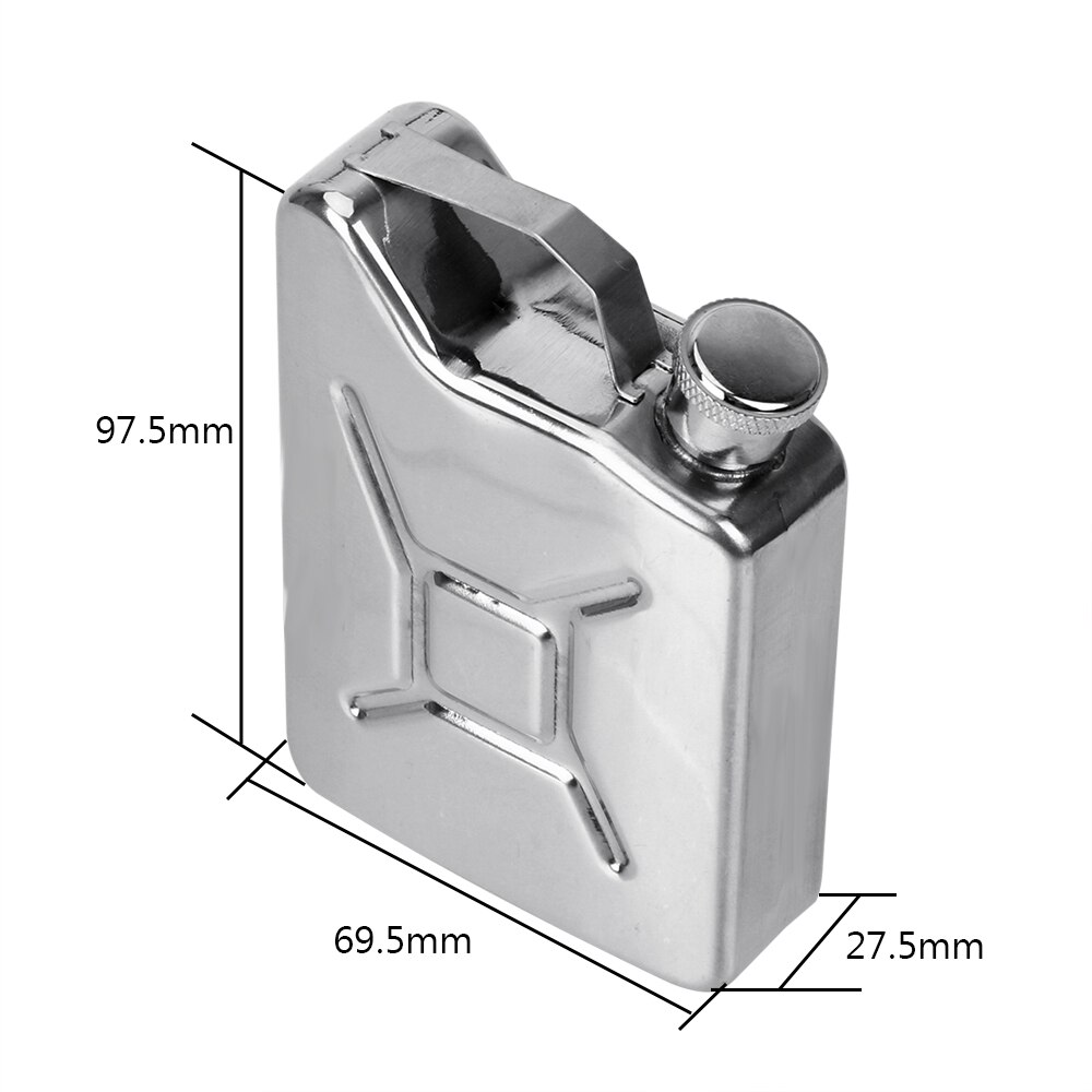 HILIFE Drinkware Hip Flasks Whisky Vodka Bottle Kit Alcohol Wine Container Gasoline Bucket Style 5oz Stainless Steel