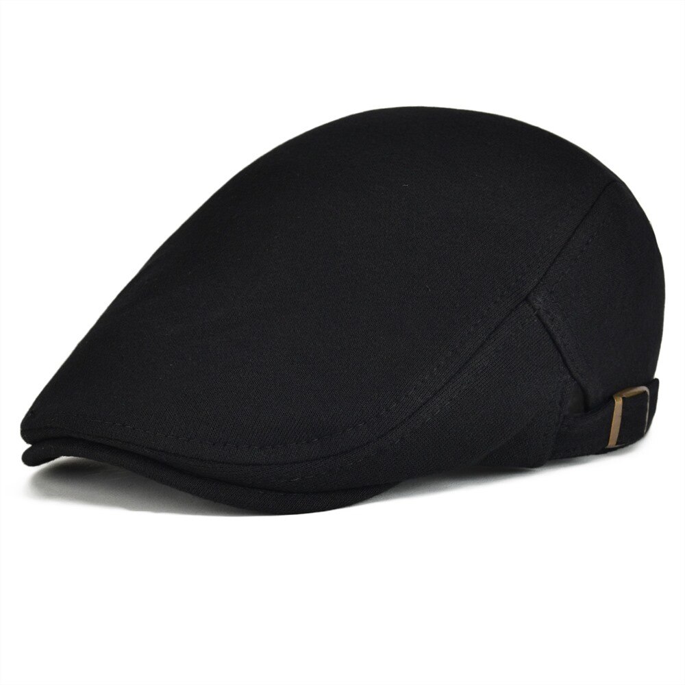 VOBOOM Casual Cotton Irish Cap Golf Ivy Jeff Caps Men Women Cabbie Newsboy Driver Gatsby Hat Adjustable Boina 039: black