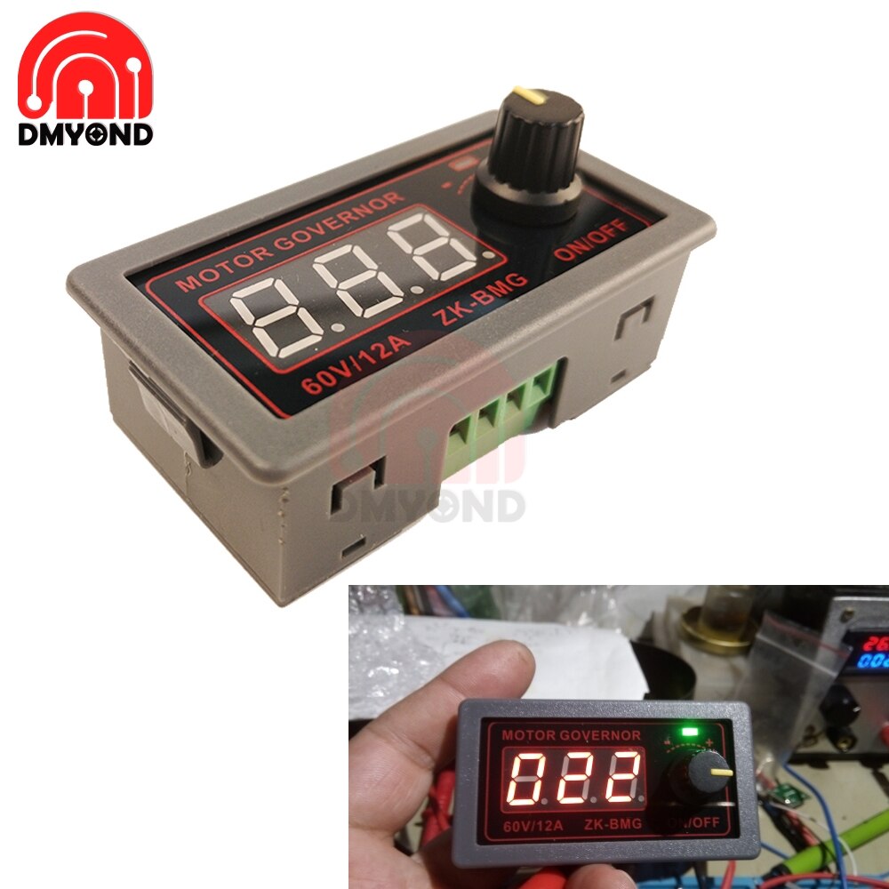 DC 9-60V 12V 24V 12A 20KHz 500W Einstellbare PWM Motor CNC Speed Controller DC Motor Controller Digital Display Gouverneur Schalter