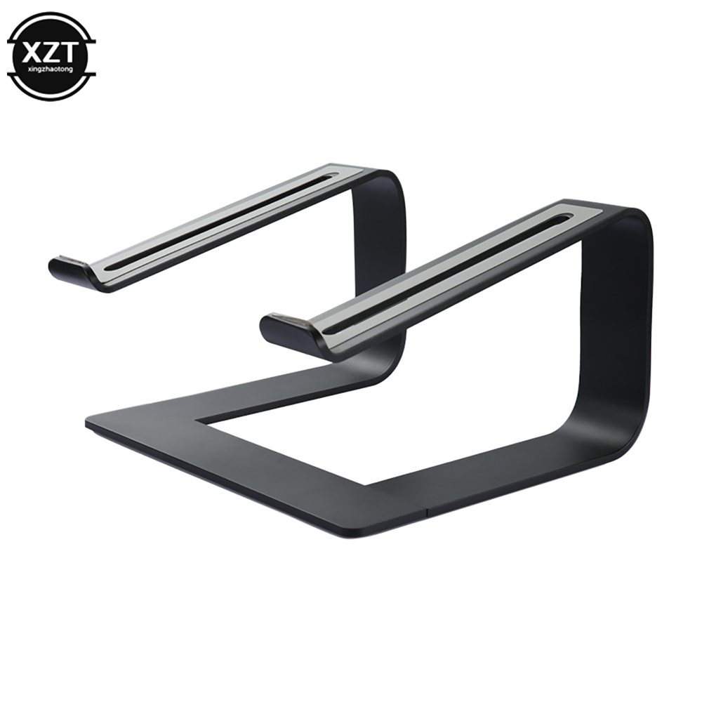 Vertical Laptop Stand Ergonomic Aluminum Laptop Computer Stand Laptop Riser Notebook Holder Stand Macbook Pro Support: black