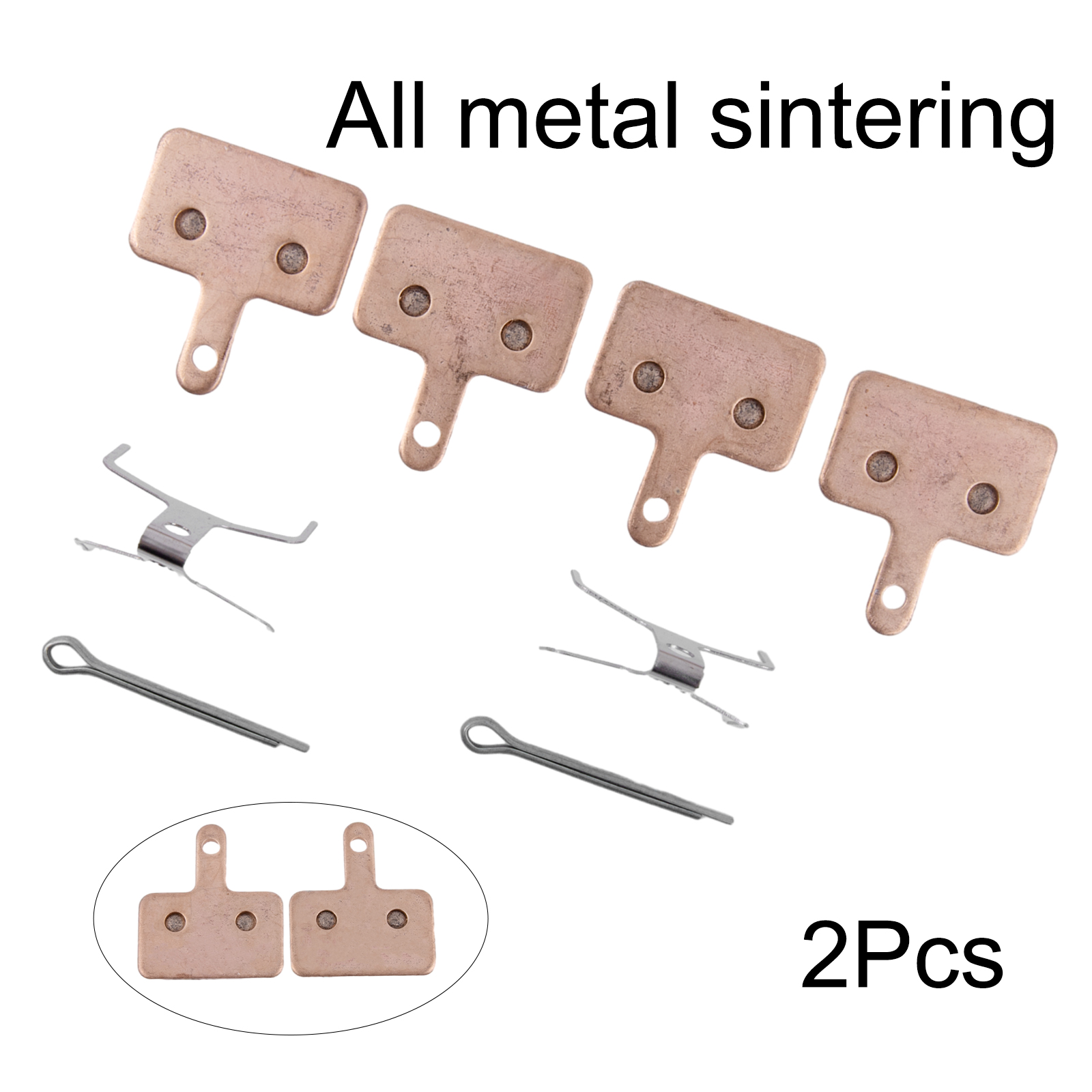 2 Pairs E-bike Disc Brake Pads For XOD Brake Calipers Full Metal Sintering Pads Electric Bicycle Replacement Brake Pads