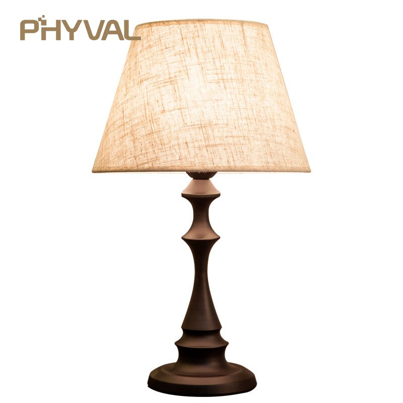 Table Lamps for Bedroom Bedside LED Nordic Modern Fabric Shade Desk Light for Living Room Study E27 Decor Lighting Night Lights