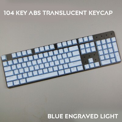 108 Keys OEM Profile Double Shot Backlit Keycap IKBC Filco Keycaps For Cherry MX Switch Mechanical Keyboard: Blue