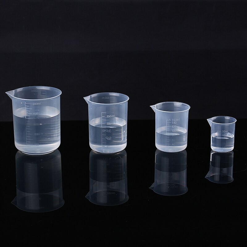 4Pcs Reusable 50-500ml Liquid Measuring Cup Jug Plastic Graduated Surface Container Cup Kitchen Tool Measuring Jugs
