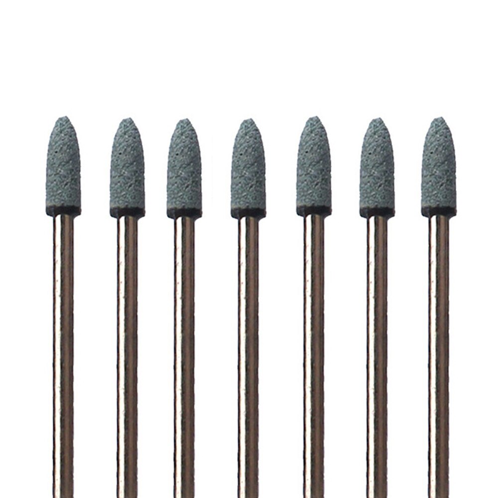 7Pc Keramische Steen Nail Boor Frezen Cuticle Schoon Bramen Polijsten Nagelvijlen Pedicure Tool Combinatie Accessoires