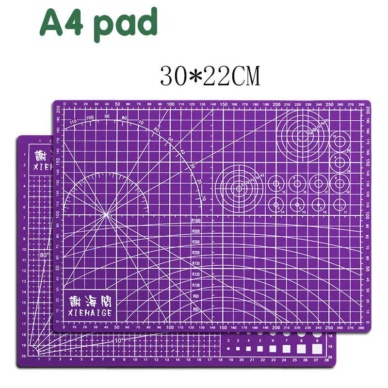 A4 Cutting Board Pad Patchwork Pad 30 * 22cm Cutting Pad Patchwork Tool Manual Diy Tool Double-sided Automatic Repair Carving: purple