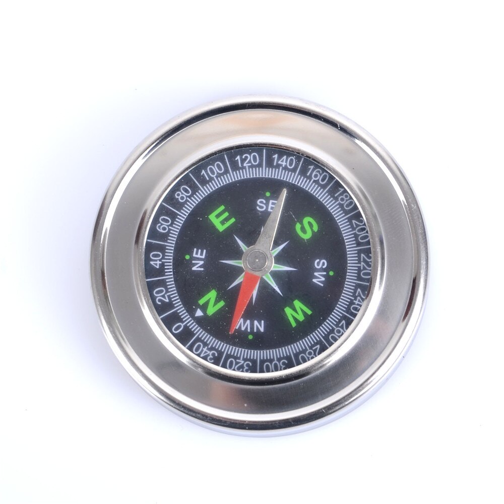 HSEAYM 60mm Metal Stainless Steel Compass Outdoor Mini Handheld Portable Pocket Compasses Climbing Hiking