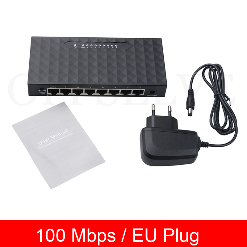 100 Mbps 8 Port Desktop Fast Ethernet Lan RJ45 Net... – Grandado