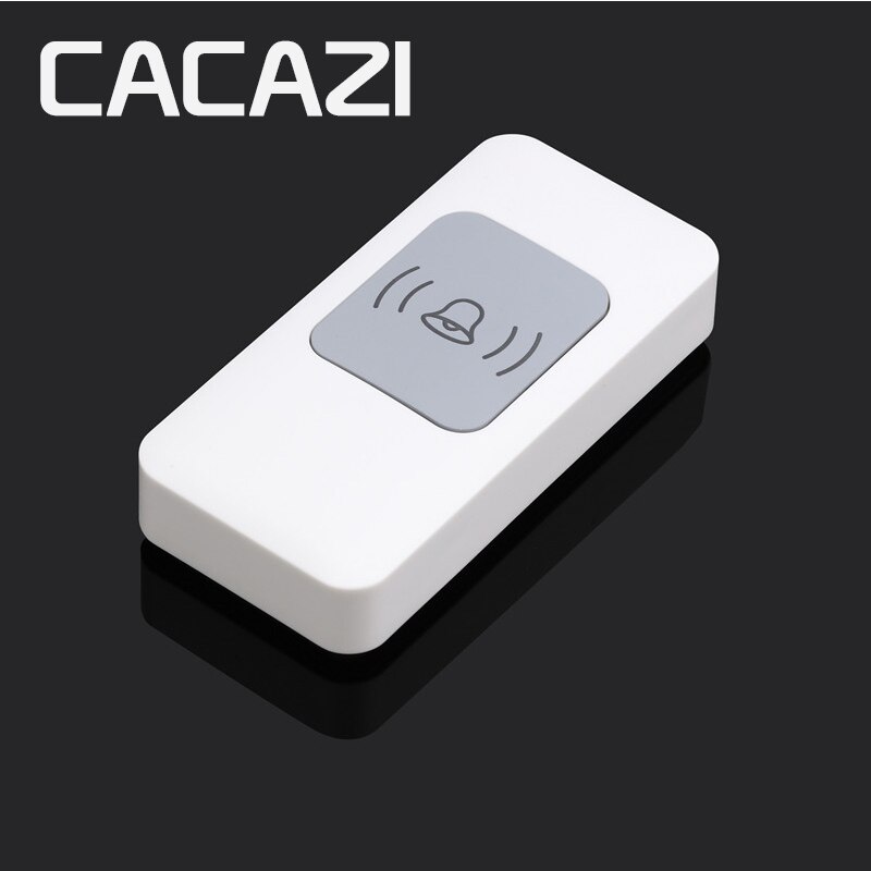 CACAZI Waterproof Wireless Doorbell 300m Remote Intelligent Home Cordless Door Bell 52 Chimes 4 Volume 6 Button 1 Receiver