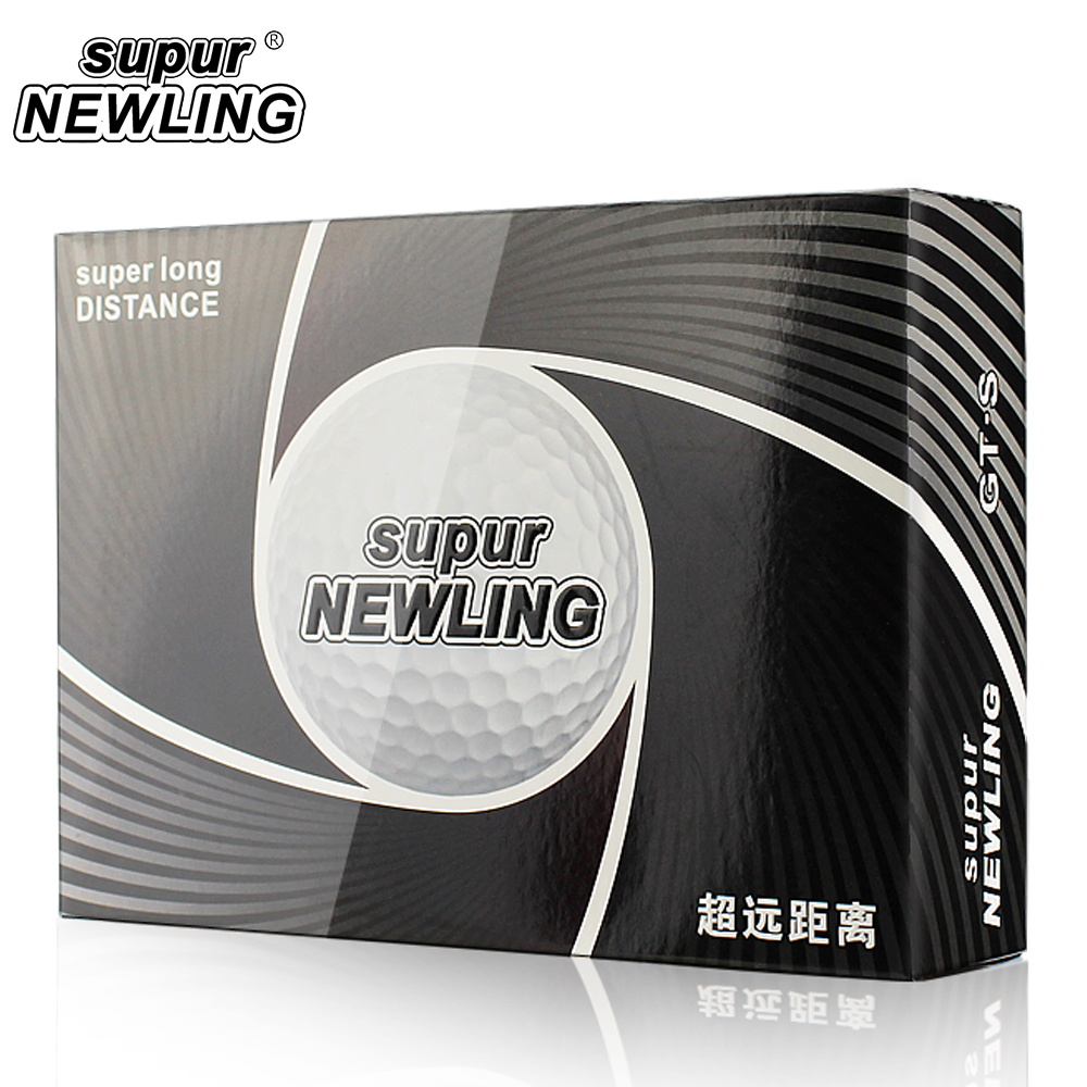 Supur Newling-pelota de Golf de larga distancia, 3 capas, paquete de 12 Uds.