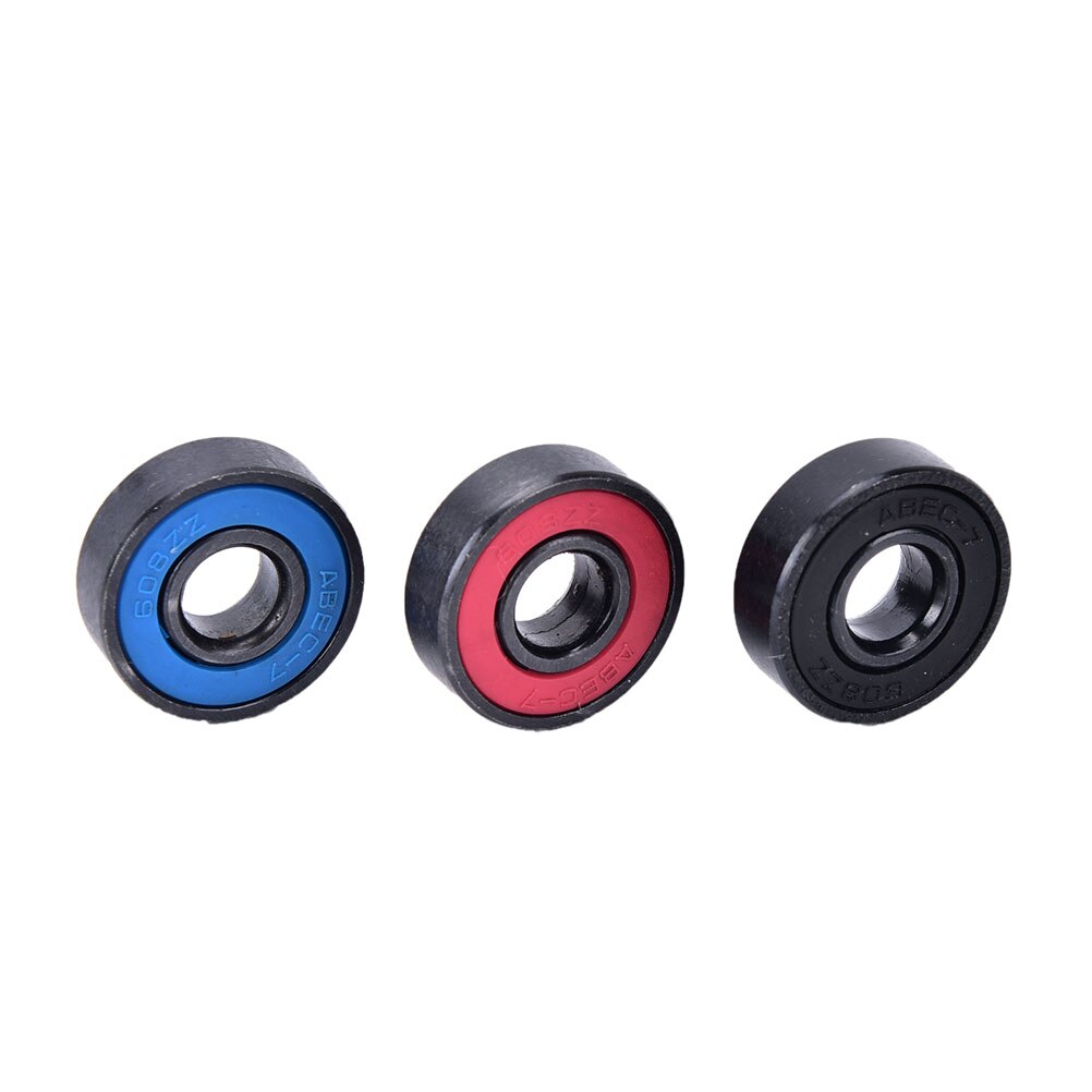 8Pcs/Set Integrated Spacer Bearings 608RS Steel Skate Skateboard