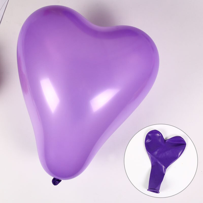 10Pc Red Pink Balloons 10Inch Love Heart Latex Balloons Wedding Marriage Birthday Party Decor Inflatable Helium Globos Proposall: Purple