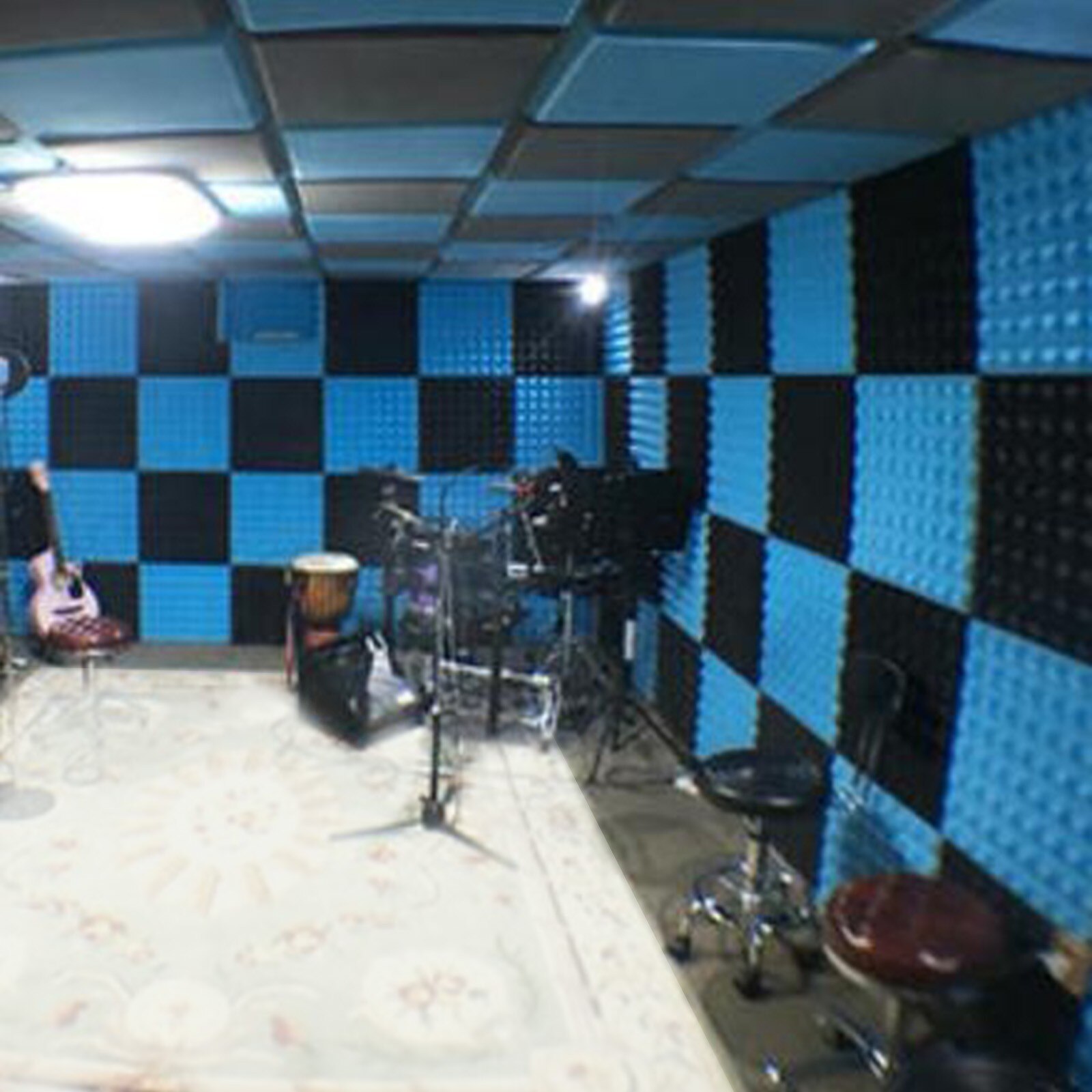 6pc Home Scene Layout, Sound-absorbing Foam Wall, Indoor Sound-absorbing Soundproofing Foam Sound-absorbing Noise Sponge#g30