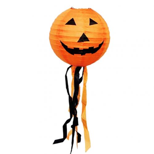 Halloween Decoration Horror Skull Head Spider Pumpkin DIY Paper Hanging Lantern: Pumpkin 20cm