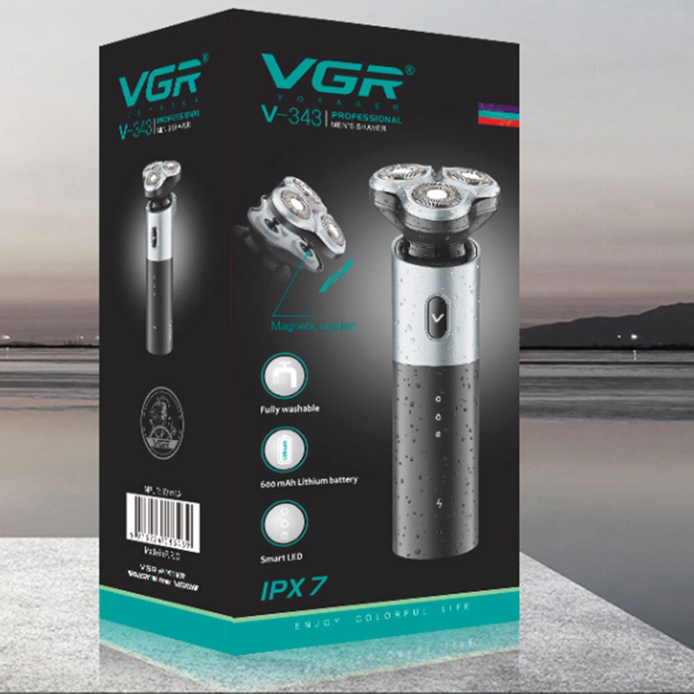V-343 Nat Droog Elektrisch Scheerapparaat Voor Mannen Baard Stoppels Scheren Oplaadbare Elektrische Razor Facial Scheren Machine Wasbaar