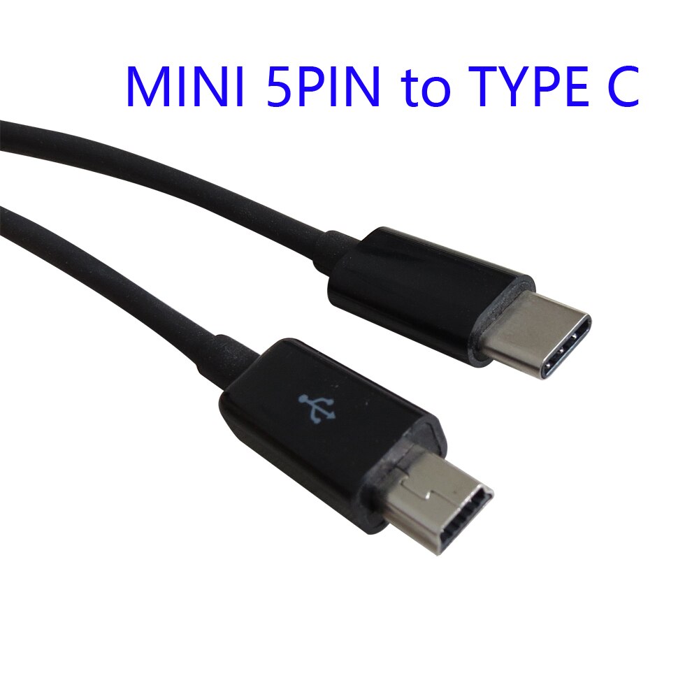 30cm Mini 5pin to USB-C type c cable adapter
