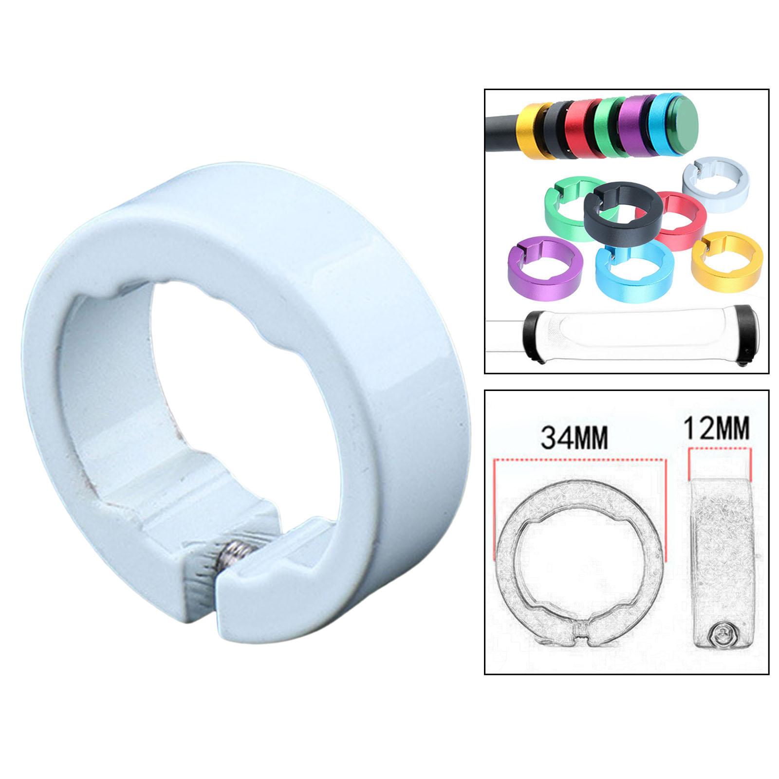 Fietshandgrepen Bevestigingsring Voor 22.2Mm Fietsstuur Rijaccessoires Fietsgrepen Klemring Fietsslot Op Klemmen Ring: WHITE