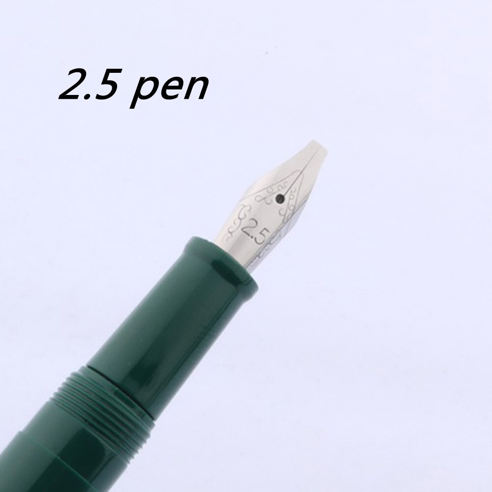 992 parallel Fountain Pen Duckbill Gothic art Flower Flat plastic Dark green Office school supplies ink pens: A5-2.5