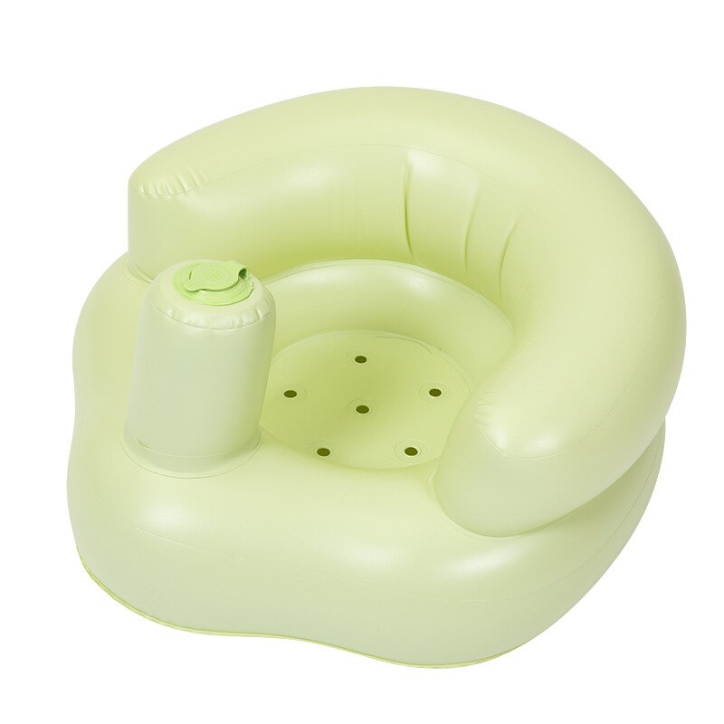 Baby Inflatable Sofa Seat Multifunctional Cartoon PVC Toddler Feeding Chair Support Seat Sofa Learning To Sit Chair Baby Seat: green