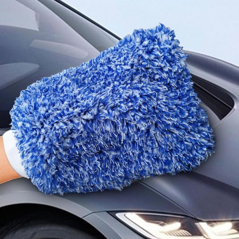 Super microfibra de mitón guante de limpieza de coche suave absorción de agua para el hogar ventana del coche lavar paño de limpieza guante de lavado de cocina