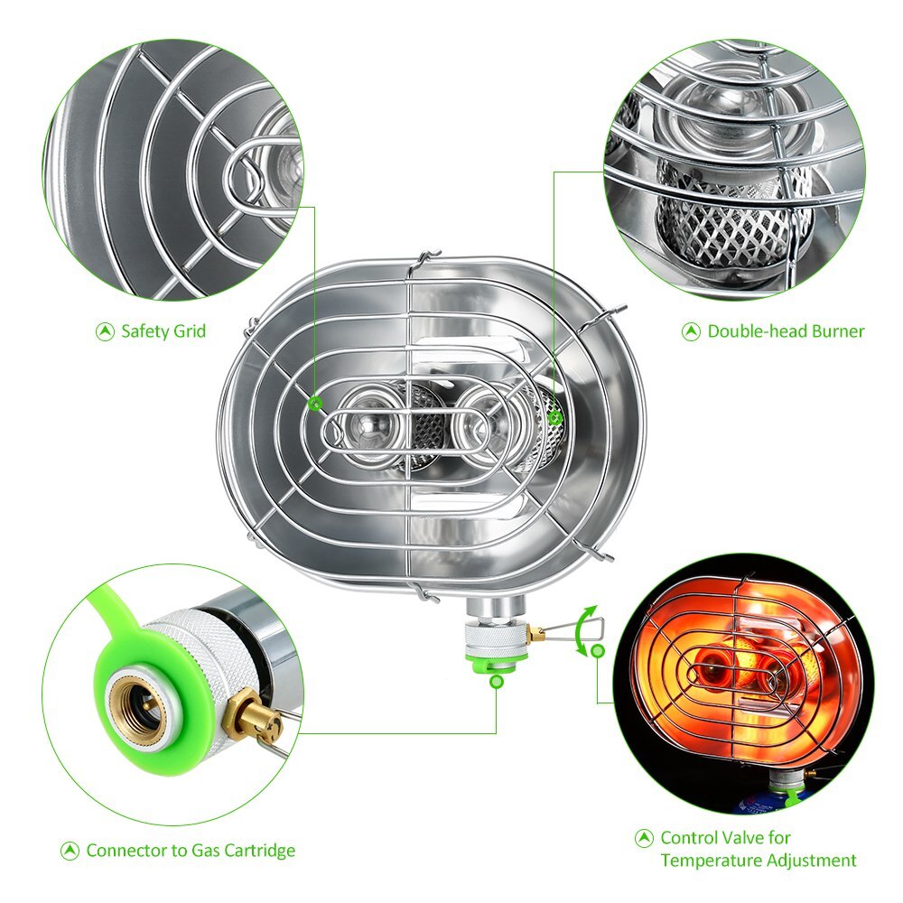 BRS buitenverwarming kachel dubbele kop infrarood straalverwarmer buitenverwarmer BRS-H22